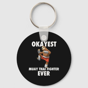 Funny Okayest Sloth Fighter Ever - Muay Thai Key Ring