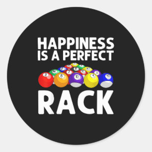 Funny Ol Design For Men Women Billiards Lover Ol P Classic Round Sticker