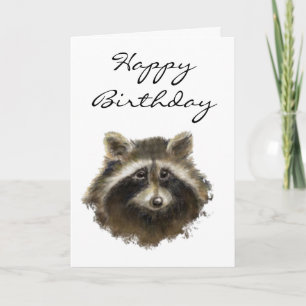 Funny, Old Age, Humour,  Birthday Racoon Card