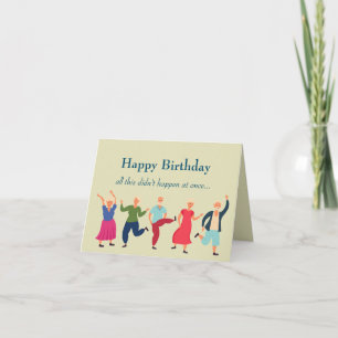 Funny Old Age Over the Hill Birthday  Card