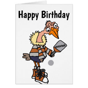Funny Old Buzzard Pickleball Player Cartoon