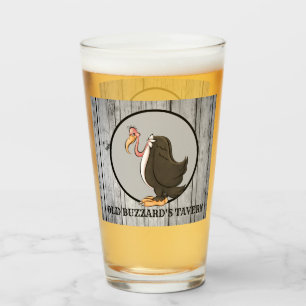 Funny Old Buzzard's Tavern beer glass