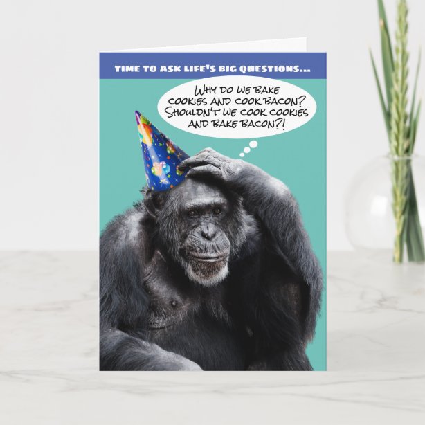Chimp Birthday Cards Zazzle UK