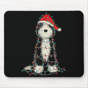 Funny Old English Sheepdog Christmas Graphics Dog  Mouse Mat