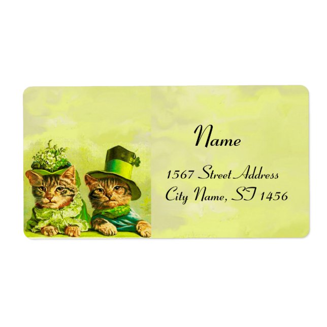 FUNNY OLD FASHION ST PATRICK'S DAY CATS (Front)