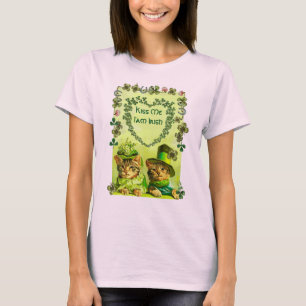 FUNNY OLD FASHION ST.PATRICK'S DAY CATS WITH HEART T-Shirt