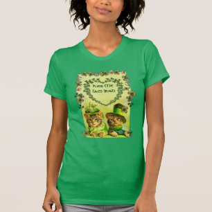 FUNNY OLD FASHION ST.PATRICK'S DAY CATS WITH HEART T-Shirt