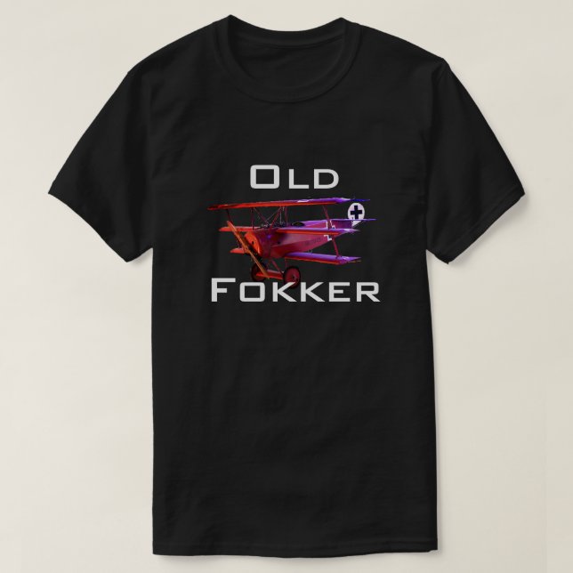 Funny "Old Fokker" T-Shirt (Design Front)
