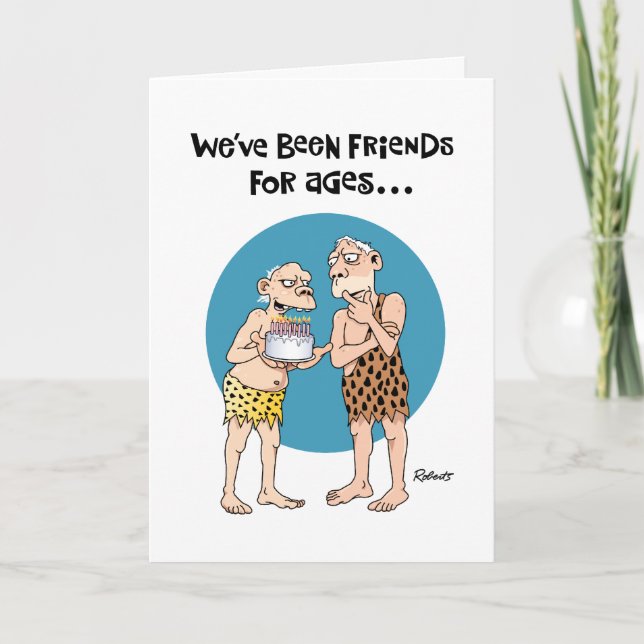 Funny Old Friend Birthday Card (Front)