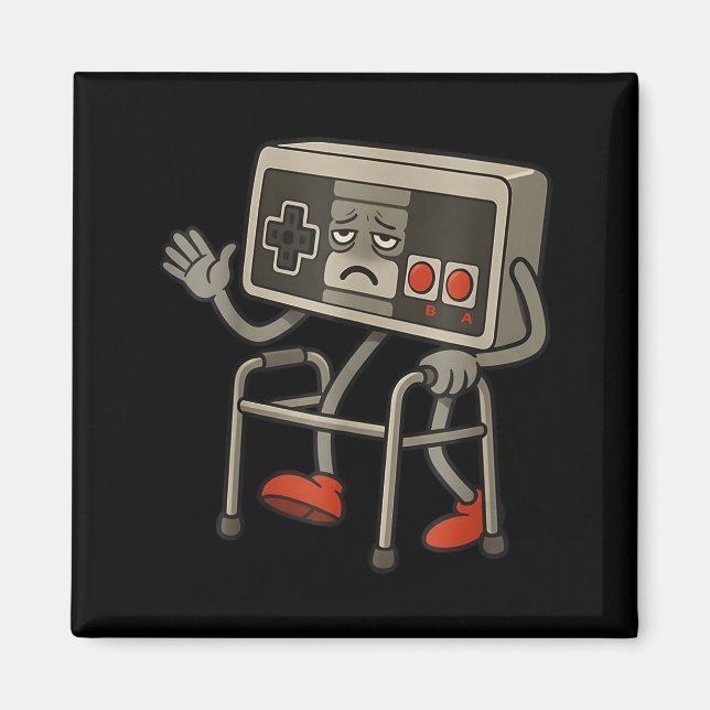 Funny Old Gamer Gaming Retro 80s 90s Retro Video G Magnet (Front)