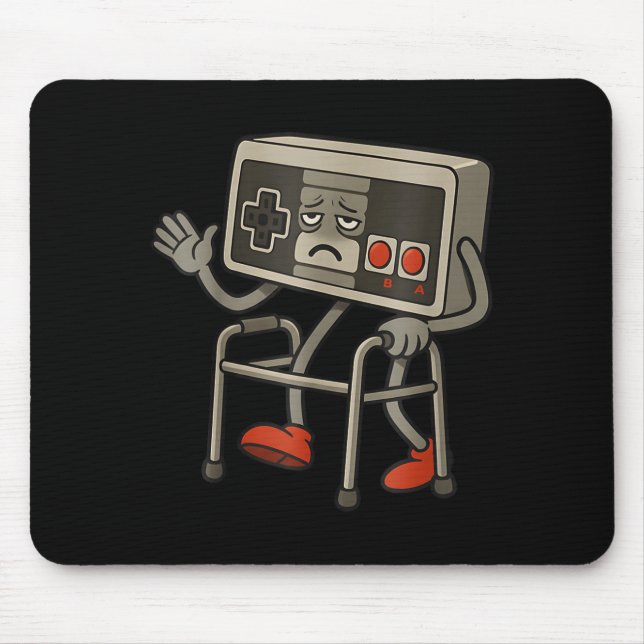 Funny Old Gamer Gaming Retro 80s 90s Retro Video G Mouse Mat (Front)