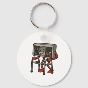 Funny Old Gamer Gaming Retro 80s 90s Video Game Ol Key Ring