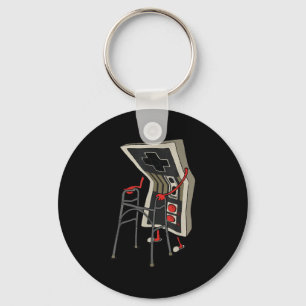 Funny Old Gamer Gaming Retro 80s 90s Video Game Ol Key Ring
