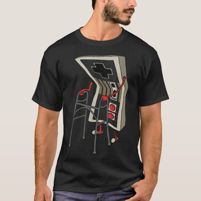 Funny Old Gamer Gaming Retro 80s 90s Video Game Ol T-Shirt (Front)