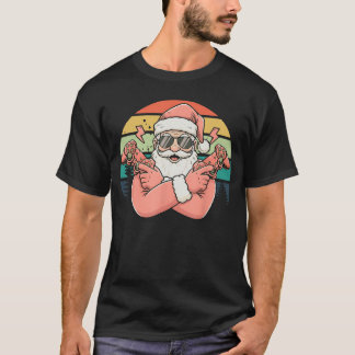 Funny Old Gaming Santa Gamer Xmas Retro Christmas  T-Shirt