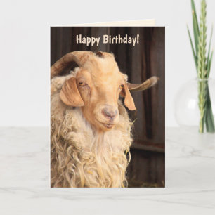 Funny "Old Goat" Quote Birthday Card