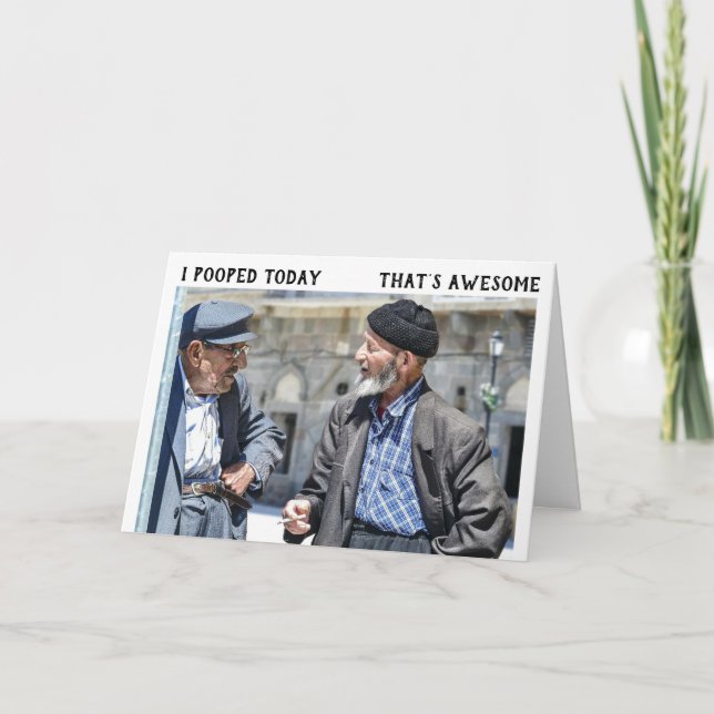 FUNNY OLD GUY GETTING OLDER BIRTHDAY CARD (Front)