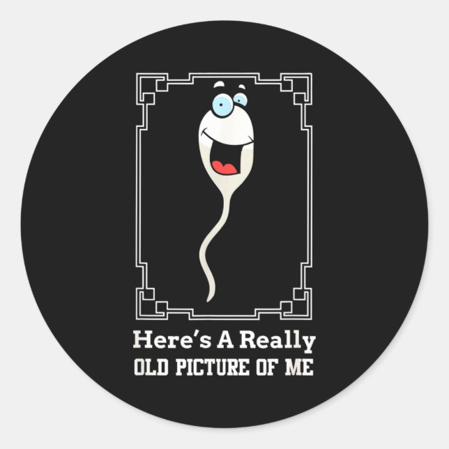 Funny Old Man Birthday Gag For Men Over 60  Classic Round Sticker (Front)