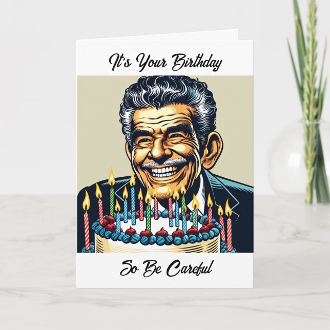 Funny Old Man Birthday Humour Card (Front)