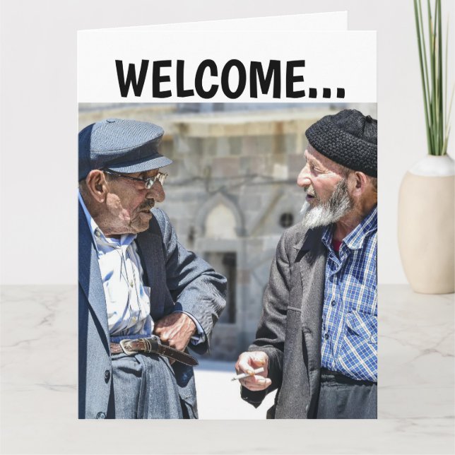 FUNNY OLD MAN  BIRTHDAY OVER THE HILL BIG Cards (Front)