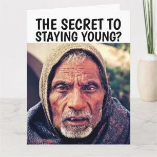 FUNNY OLD MAN  BIRTHDAY over the hill Card