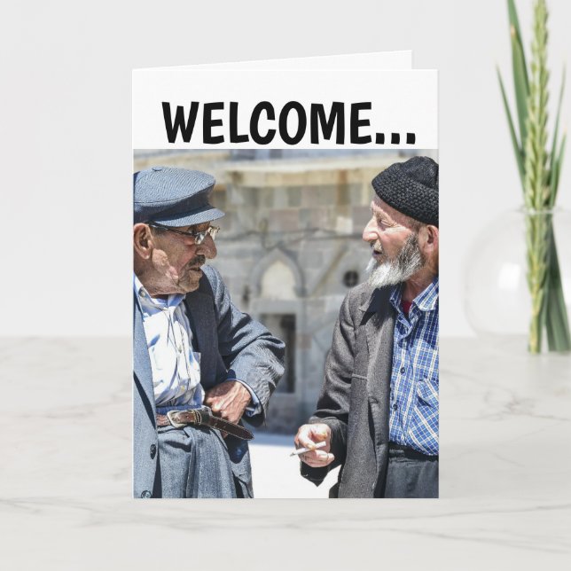 FUNNY OLD MAN  BIRTHDAY OVER THE HILL Cards (Front)