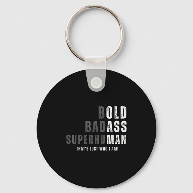Funny Old Man Gag Fathers Day Birthday  Key Ring (Front)