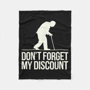 Funny Old Man Older People For Dad Or Grandpas Fleece Blanket