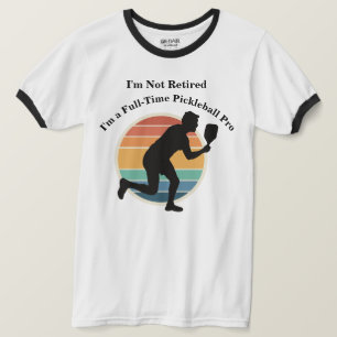 Funny Old Man Pickleball Paddle Player Retro T-Shirt