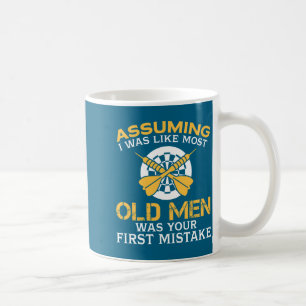 Funny Old Men Who Loves Darting  Coffee Mug