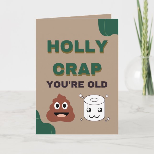 funny old men / women toilet humour birthday card (Front)