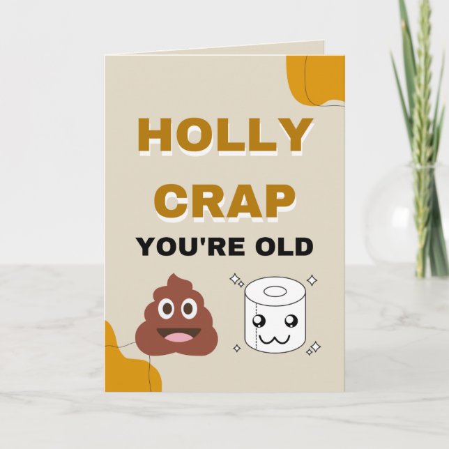 funny old men / women toilet humour birthday card (Front)