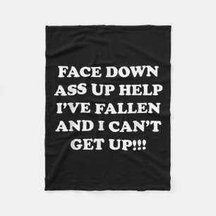 Funny Old People Face Down Up - Help I've Fallen A Fleece Blanket