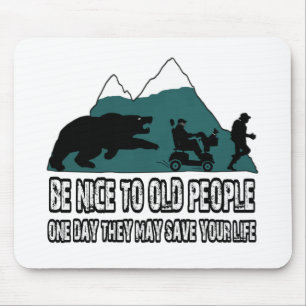 Funny old people mouse mat