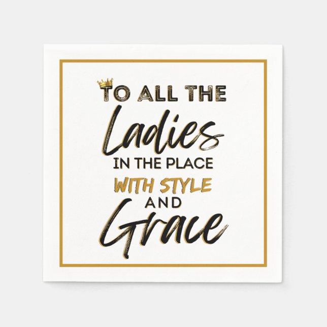 Funny Old School 90's Hip Hop Birthday/Baby Shower Napkin (Front)