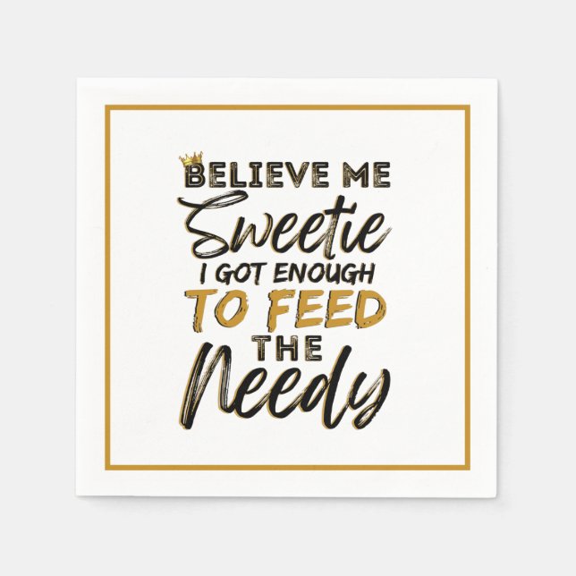 Funny Old School 90's Hip Hop Birthday/Baby Shower Napkin (Front)