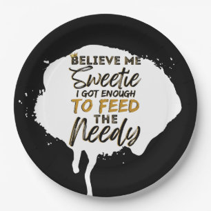 Funny Old School 90's Hip Hop Birthday/Baby Shower Paper Plate