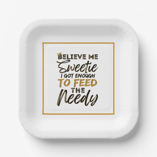 Funny Old School 90's Hip Hop Party Urban Paper Plate (Front)