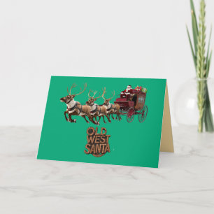 Funny Old West Santa Christmas Card