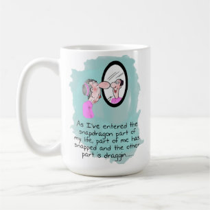 Funny Old Woman in Looking Glass Coffee Mug