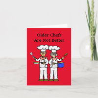Funny Older Cooks Chefs Day Card