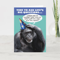 Funny Older Forgetful Chimpanzee Birthday