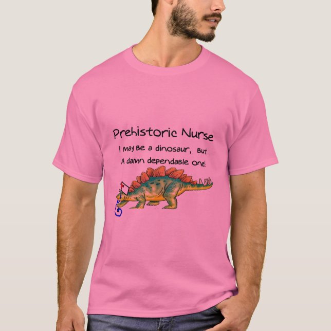 Funny "Older/Retired" Nurse T-shirt (Front)