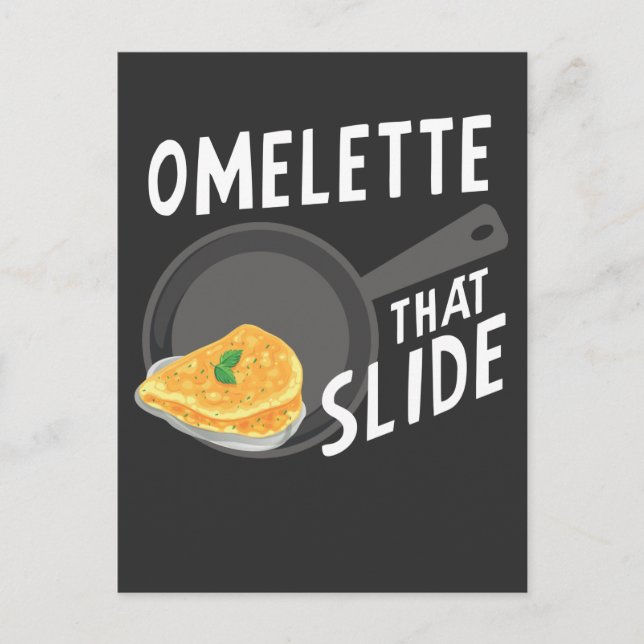 Funny Omelette Breakfast Lover Egg Food Pun Postcard (Front)