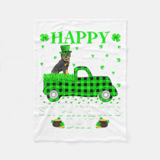 Funny On A Diet And Irish St Patricks Day Shamrock Fleece Blanket