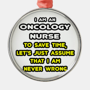 Funny Oncology Nurse T-Shirts and Gifts Metal Tree Decoration