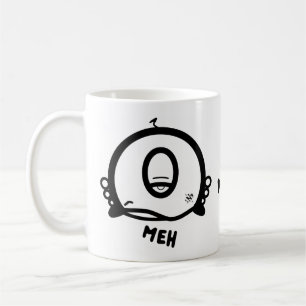 Funny One-Eyed Cartoon “Meh” Cofee Humour Coffee Mug