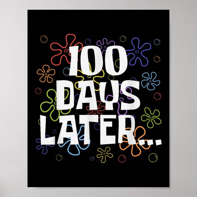 Funny One Hundred Days Later 100th Day Of School S Poster (Front)