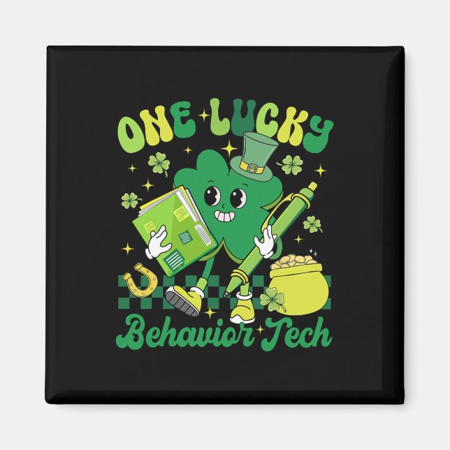 Funny One Lucky Behaviour Tech St Patricks Day A R Magnet (Front)
