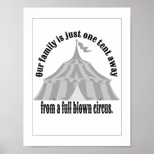 Funny One tent away Circus Poster